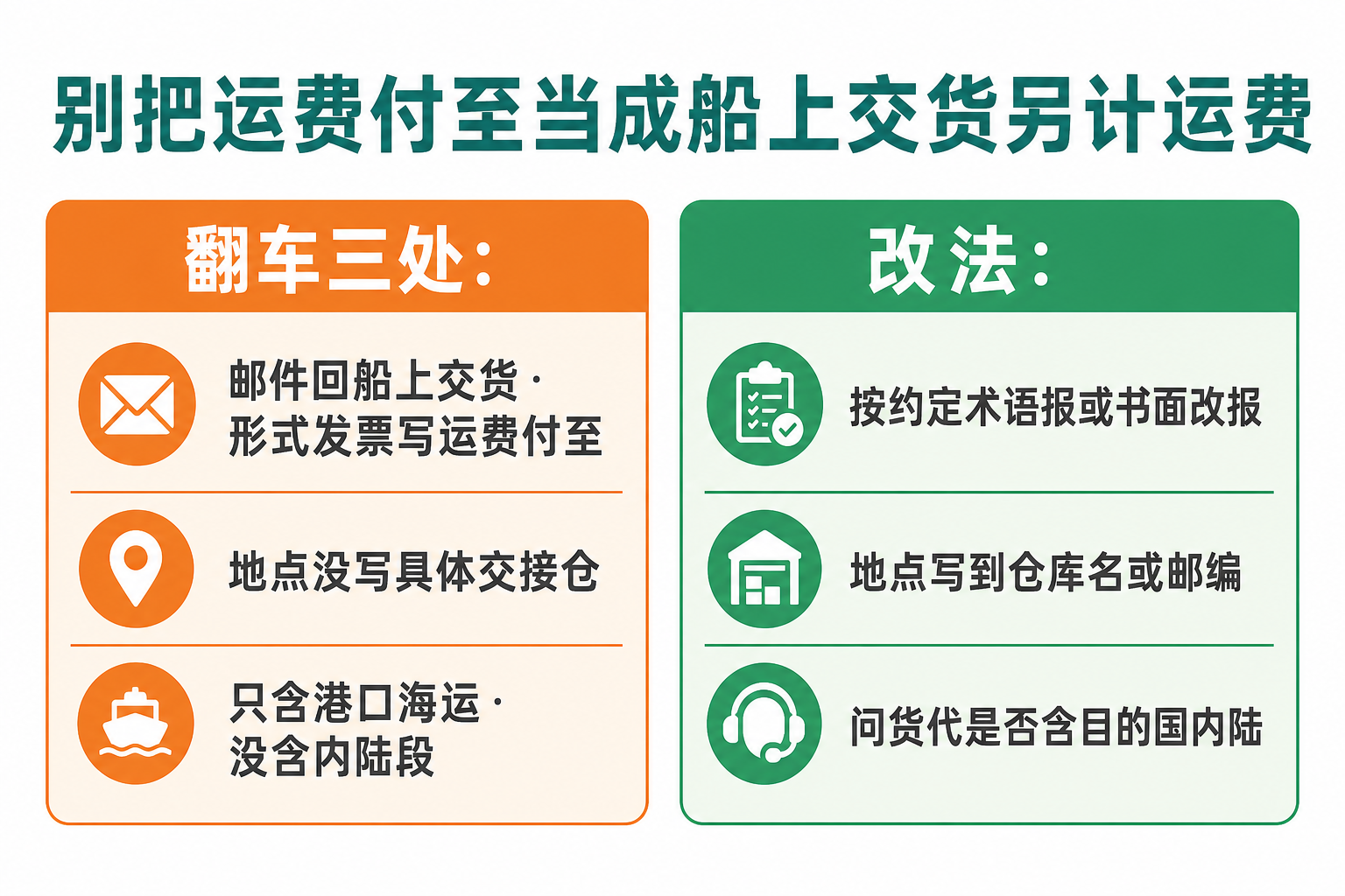别把CPT当成FOB加一句运费另计