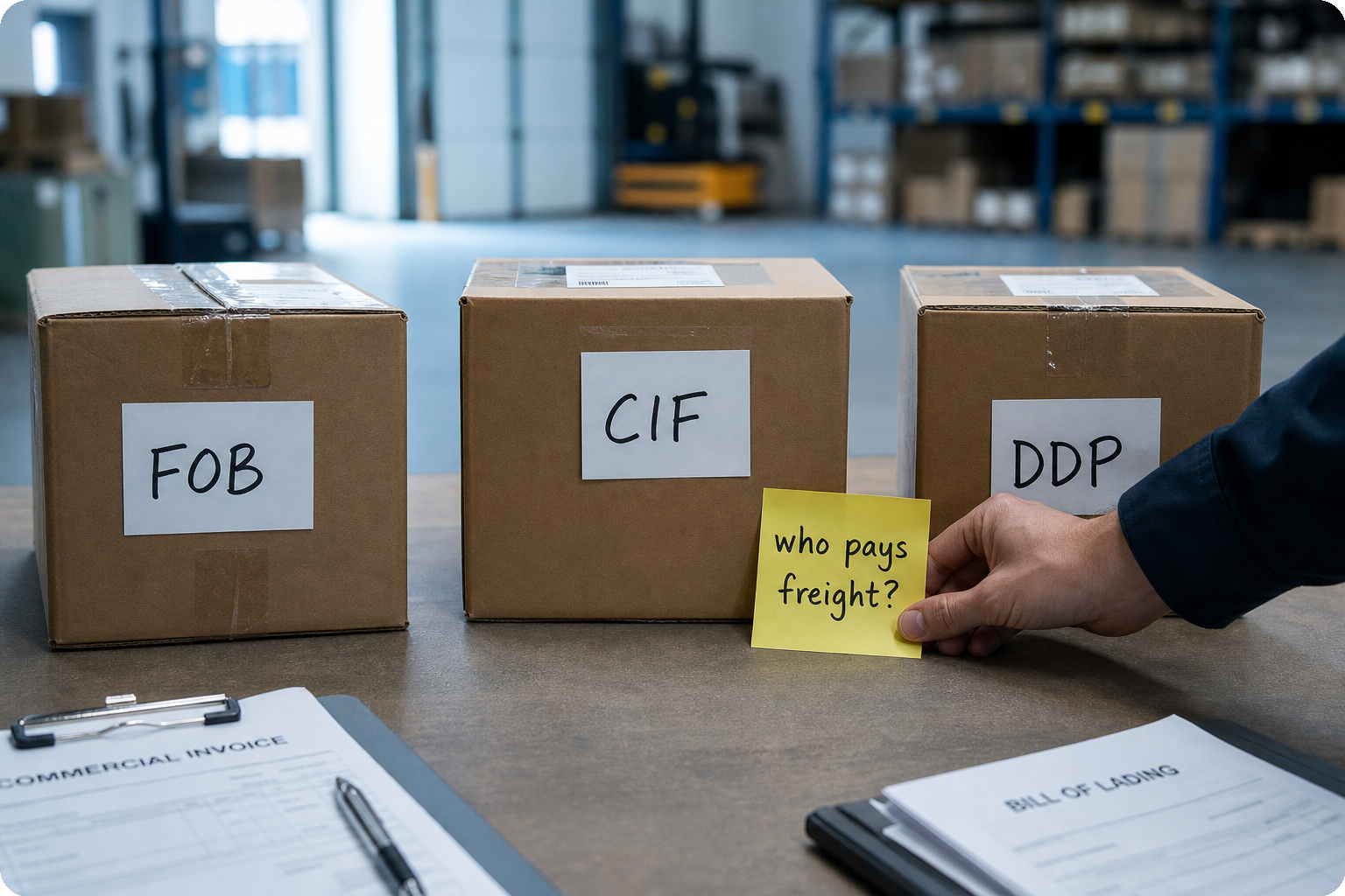 FOB和CIF区别是什么？加上DDP贸易术语一次讲清
