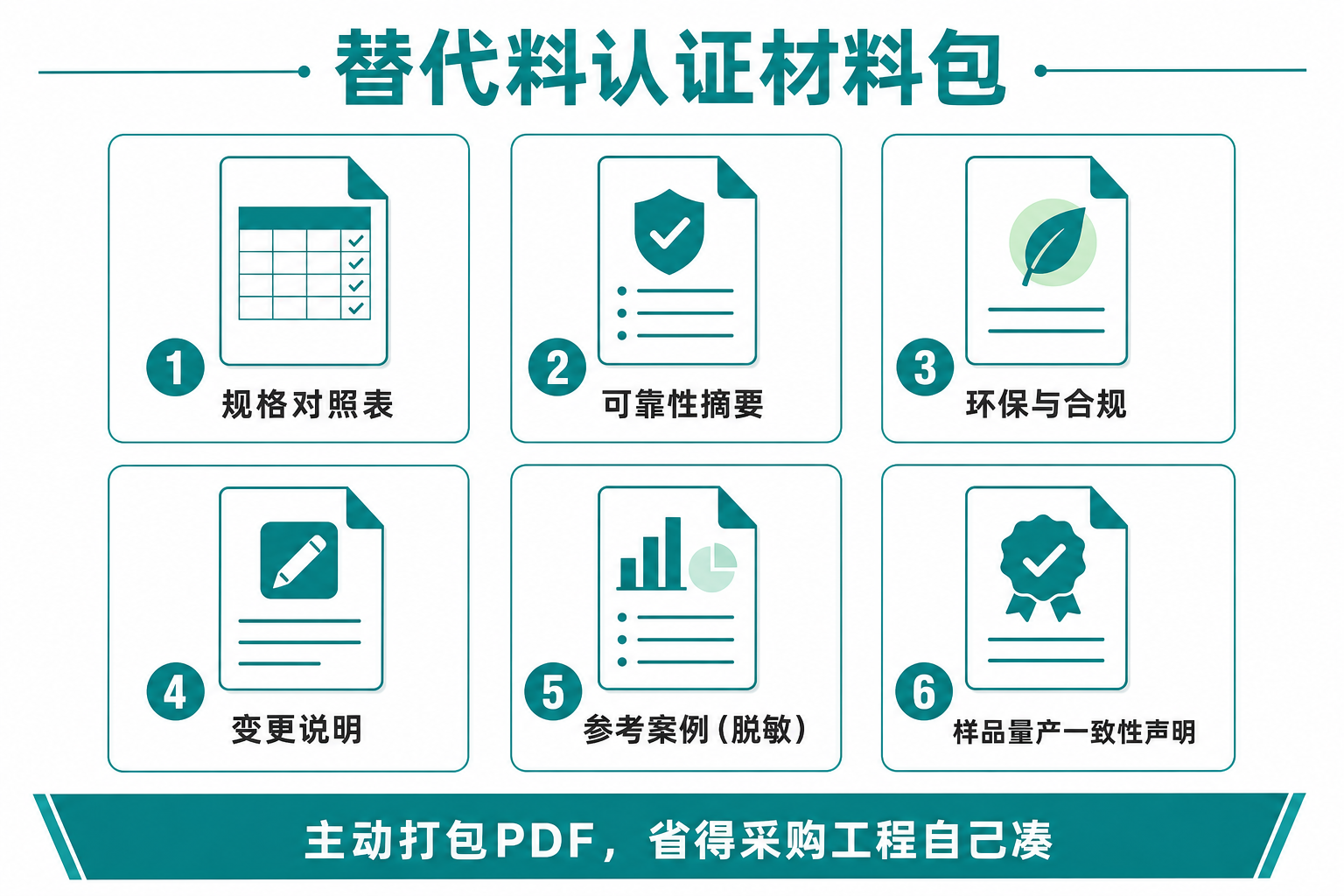 替代料认证材料包：建议六类文件
